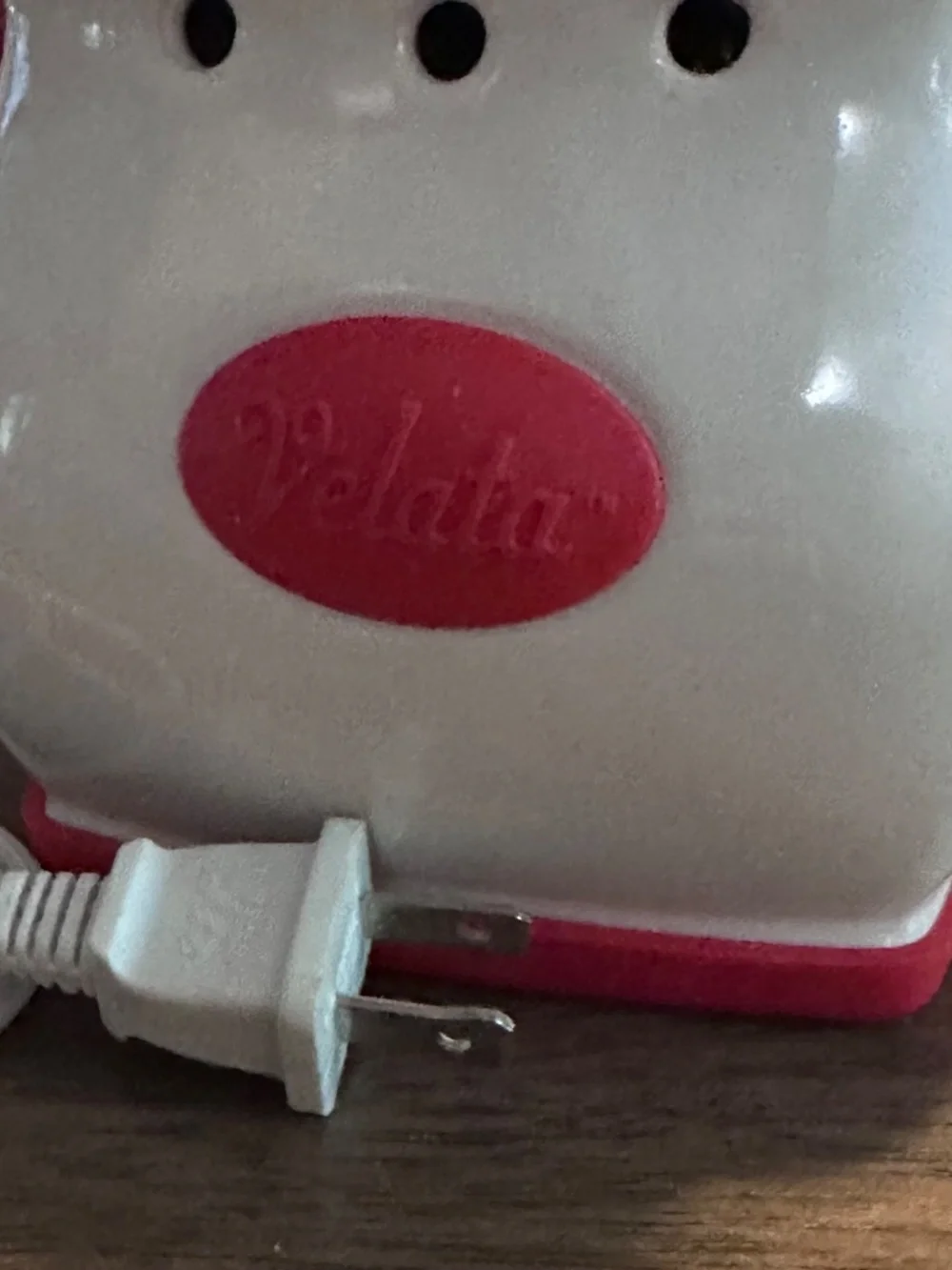 Velata Red and White Curve Fondue Warmer - Chocolate, Cheese, Scented Wax Melts